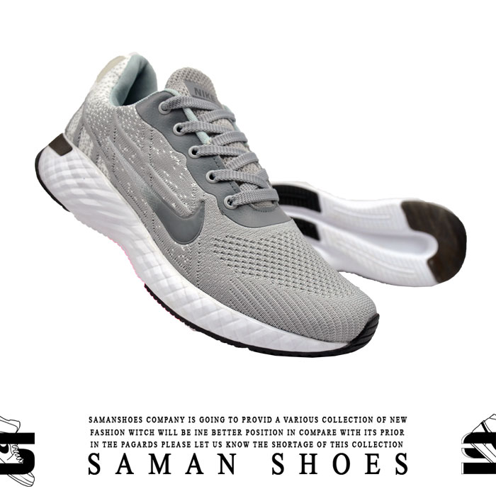 خرید کفش و کتونی مردانه و زنانه lunareclipse نایک طوسی کد S110 از سامان شوزز شهر بانه