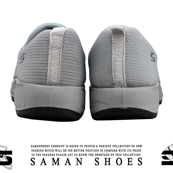 کفش و کتونی جورابی Skechers طوسی زیره سیاه کد S324 از سامان شوزز کفش بانه