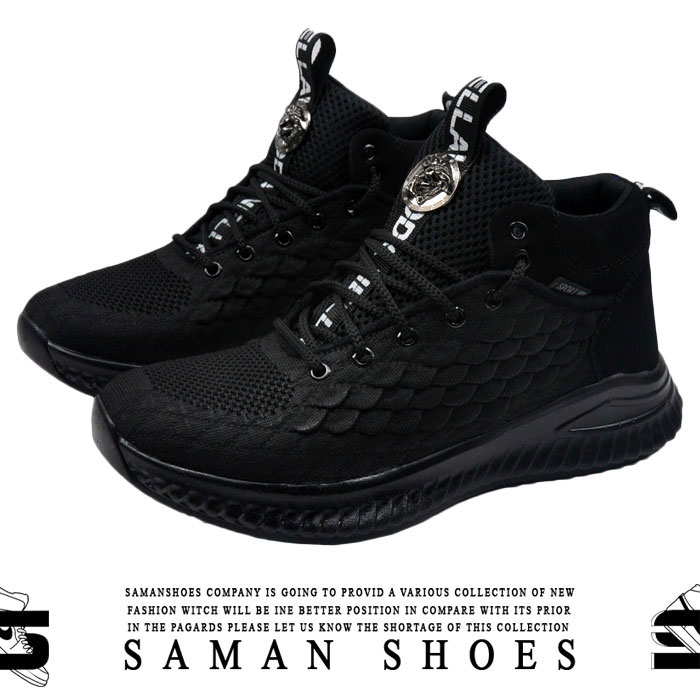 خرید کفش و کتونی مردانه و زنانه ورساچه مشکی سیاه کد S5 از سامان شوزز شهر بانه