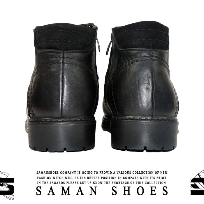 خرید کفش و کتونی مردانه و زنانه نیم بوت کت مشکی سیاه کد S8 از سامان شوزز شهر بانه