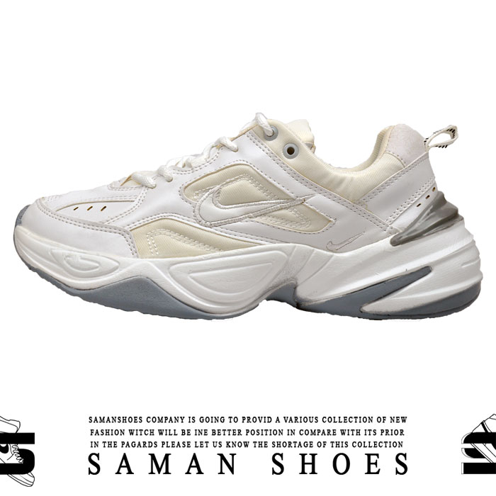 خرید کفش و کتونی مردانه و زنانه نایک M2K سفید کد S80 از سامان شوزز شهر بانه