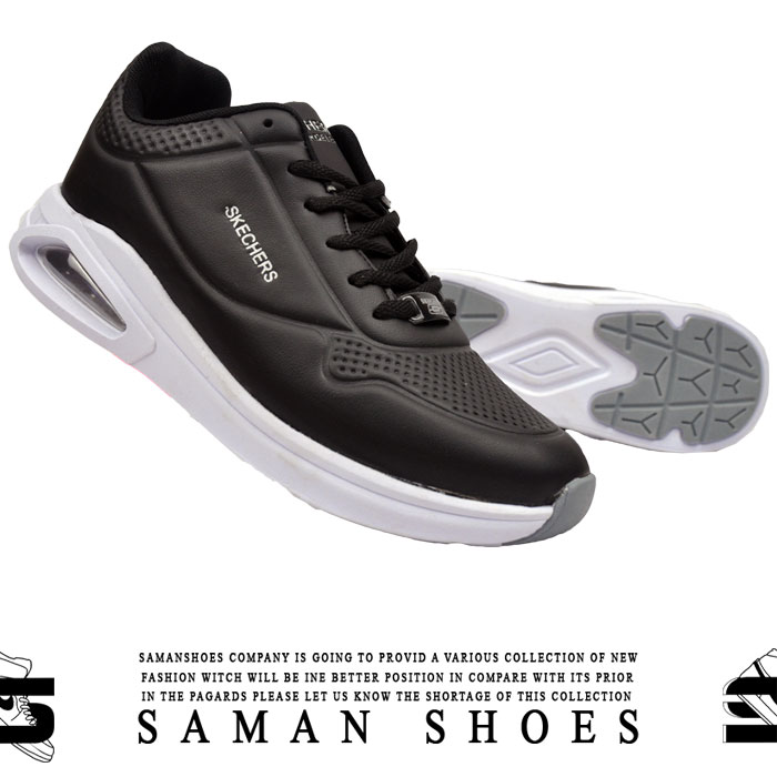خرید کفش و کتونی مردانه و زنانه اسکیچرز لس آنجلس مشکی سیاه کد S83 از سامان شوزز شهر بانه