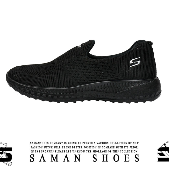 خرید کفش و کتونی مردانه و زنانه اسپرت جورابی اسکیچرز سیاه مشکی کد S89 از سامان شوزز شهر بانه