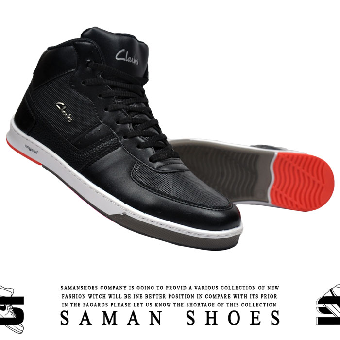 خرید کفش و کتونی مردانه و زنانه کلارکس سیاه مشکی کد S95 از سامان شوزز شهر بانه