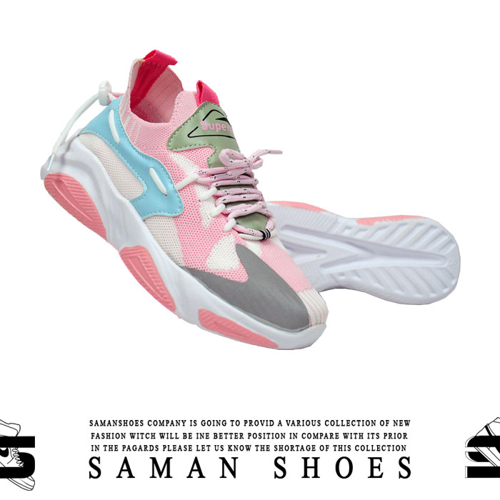خرید کفش و کتونی مردانه و زنانه سوپریم صورتی کد S143 از سامان شوزز شهر بانه