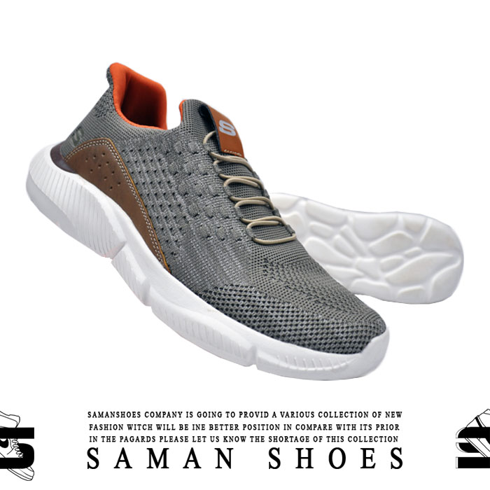 خرید کفش و کتونی مردانه و زنانه اسکیچرز طوسی کد S173 از سامان شوزز شهر بانه