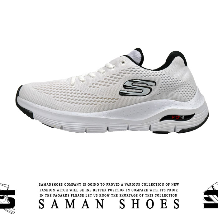 خرید کفش و کتونی مردانه و زنانه اسکیچرز Archfit سفید کد S51 از سامان شوزز شهر بانه