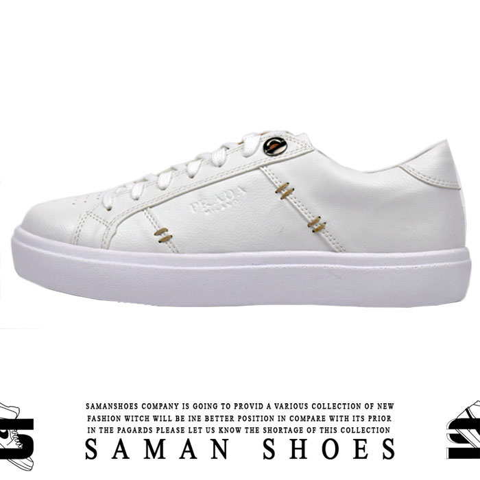خرید کفش و کتونی مردانه و زنانه پرارا میلانو سفید کد SN5 از سامان شوزز شهر بانه