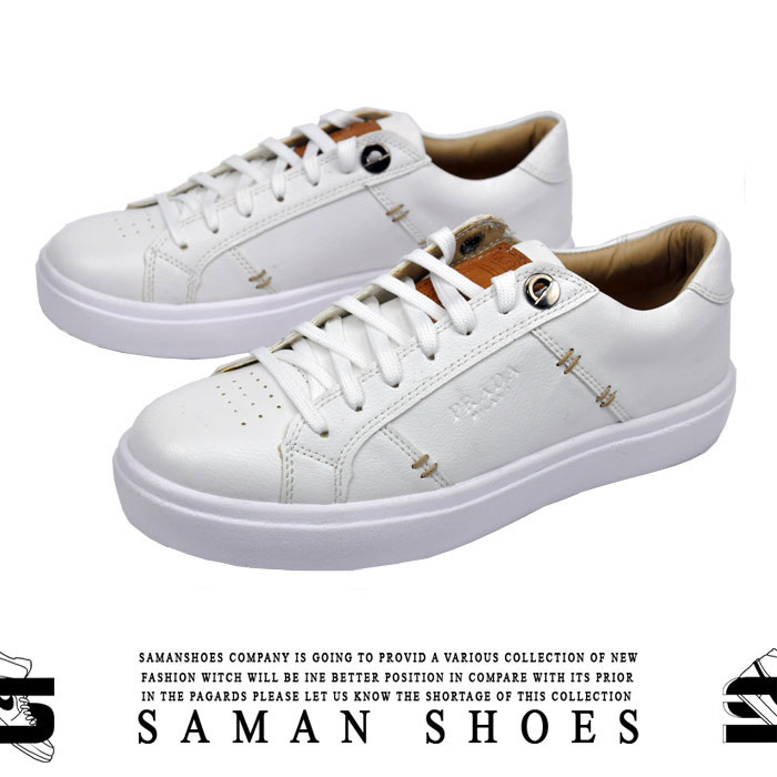 خرید کفش و کتونی مردانه و زنانه پرارا میلانو سفید کد SN5 از سامان شوزز شهر بانه