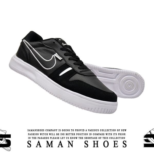 خرید کفش و کتونی مردانه و زنانه اسپرت نایک Squash مشکی سیاه کد Mj13 از سامان شوزز شهر بانه