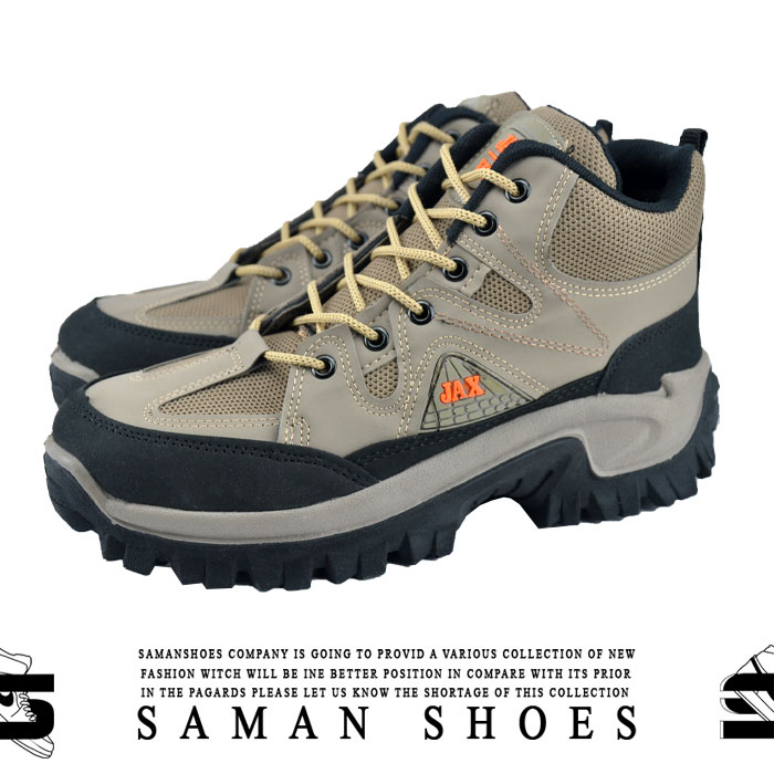 خرید کفش و کتونی مردانه و زنانه اسپرت جکس نیم بوت کد S282 خاکی از سامان شوزز شهر بانه