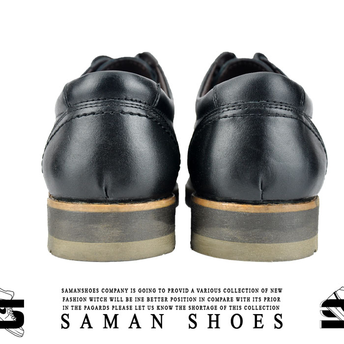 کفش و کتونی مردانه مجلسی رسمی چرم سیاه مشکی کد J104 از سامان شوزز شهر بانه