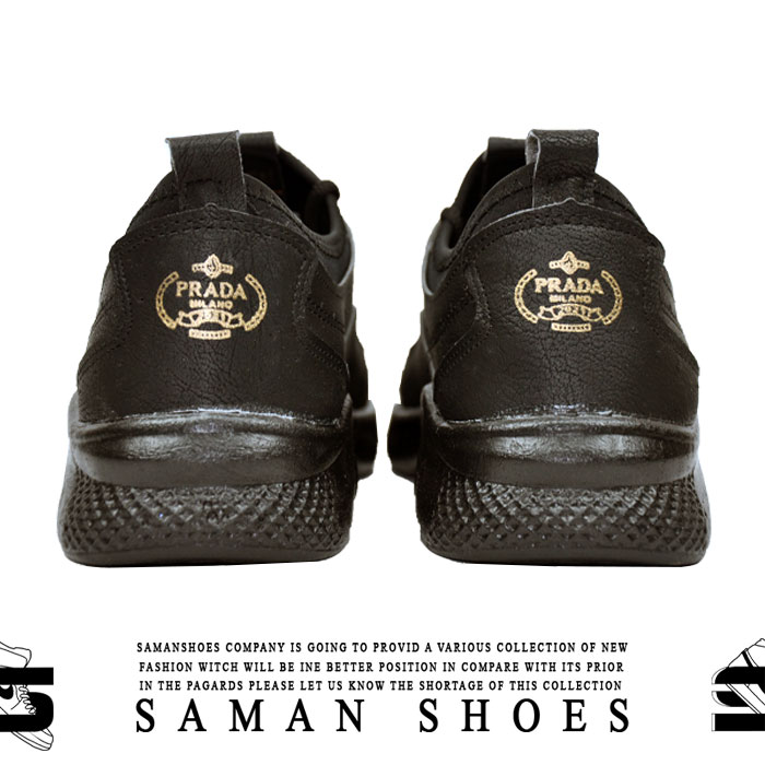 کفش و کتونی مردانه مجلسی Prada سیاه مشکی کد J61 از سامان شوزز شهر بانه