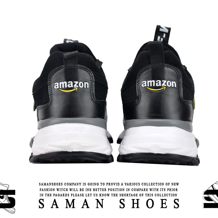 کفش و کتونی مردانه و زنانه اسپرت Amazon مشکی سیاه کد J78 از سامان شوزز شهر بانه