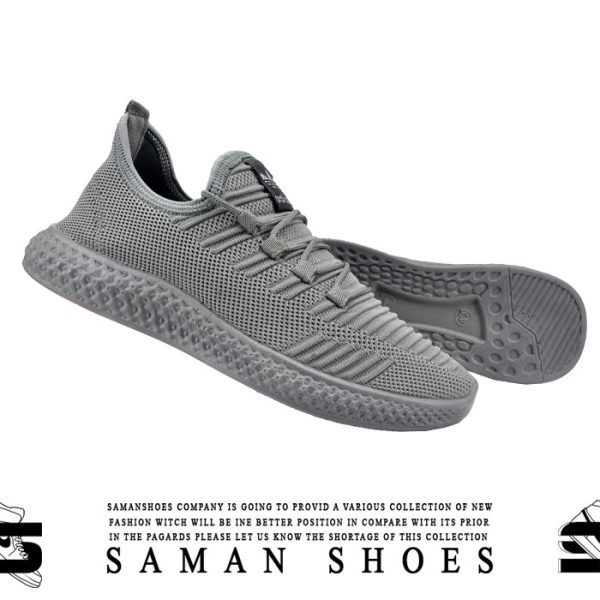 کفش و کتونی مردانه و زنانه اسپرت Adidas طوسی کد J87 از سامان شوزز شهر بانه