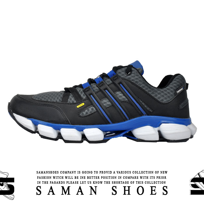 کفش و کتونی مردانه و زنانه اسپرت Adidas مشکی آبی کد J93 از سامان شوزز شهر بانه