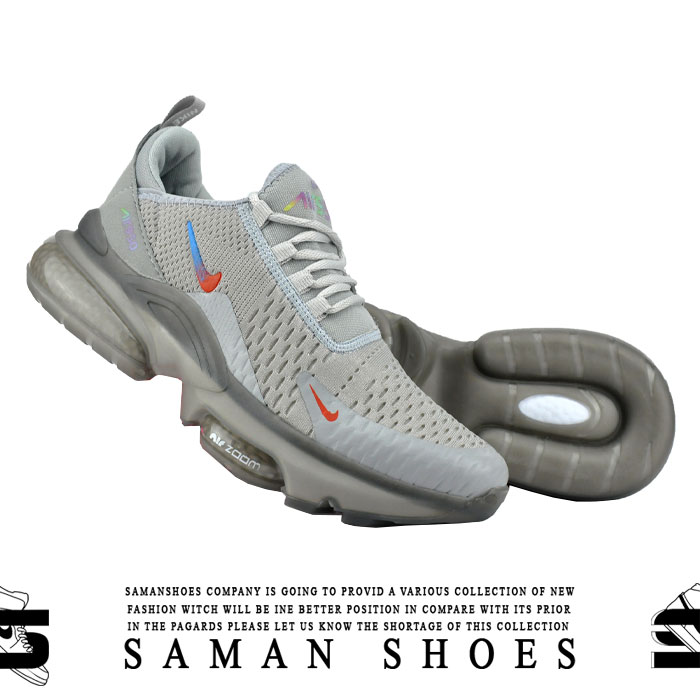 خرید کفش و کتونی مردانه و زنانه اسپرت Nike air zoom کد S229 طوسی از سامان شوزز شهر بانه