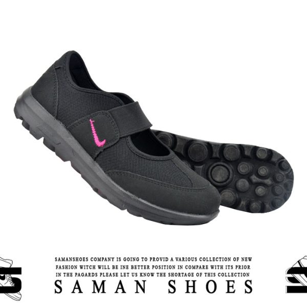 کفش و کتونی زنانه طبی راحتی بدون بند مشکی سیاه کد S233 از سامان شوزز شهر بانه