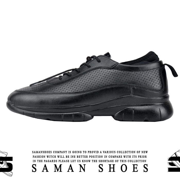 کفش و کتونی مردانه مجلسی Prada سیاه مشکی کد S250 از سامان شوزز شهر بانه