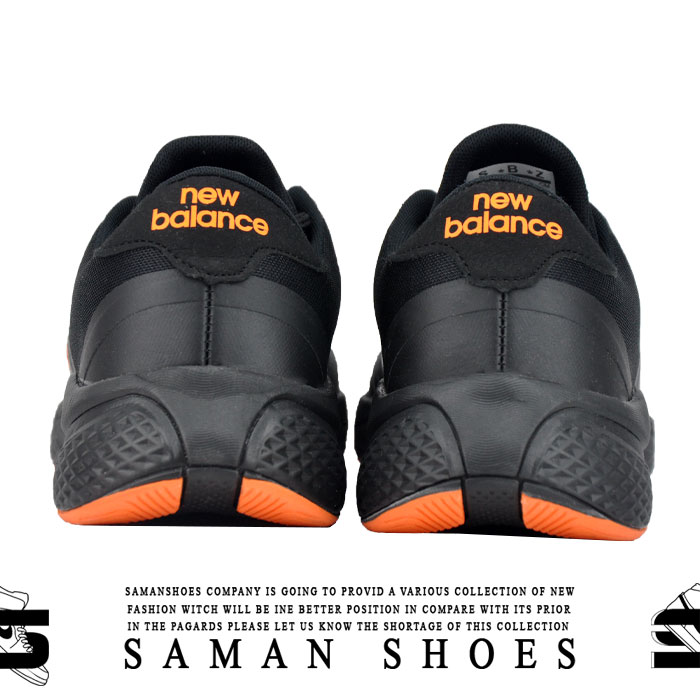 کفش و کتونی مردانه و زنانه اسپرت New Balance مشکی سیاه نارنجی کد S253 از سامان شوزز شهر بانه