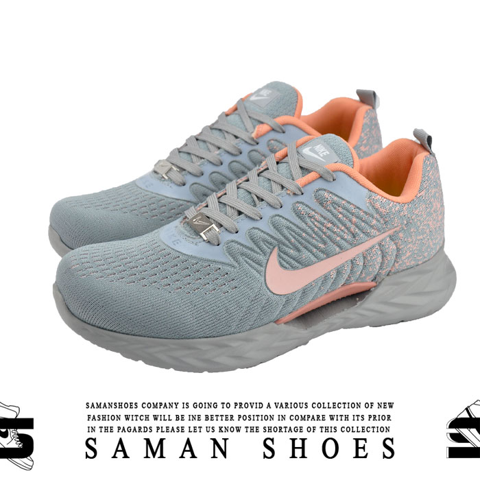 خرید کفش و کتونی مردانه و زنانه اسپرت Nike Air zoom کد S255 طوسی صورتی از سامان شوزز شهر بانه