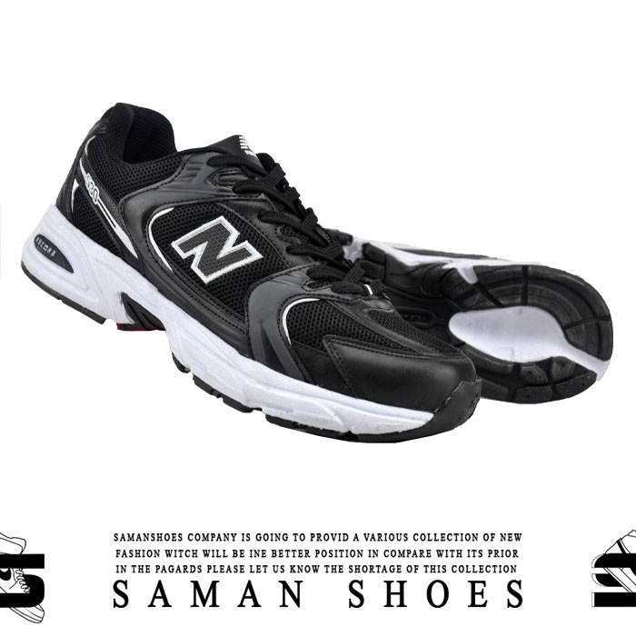 کفش و کتونی مردانه و زنانه اسپرت New Balance مشکی سیاه کد S296 از سامان شوزز شهر بانه