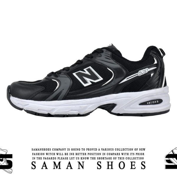 کفش و کتونی مردانه و زنانه اسپرت New Balance مشکی سیاه کد S296 از سامان شوزز شهر بانه