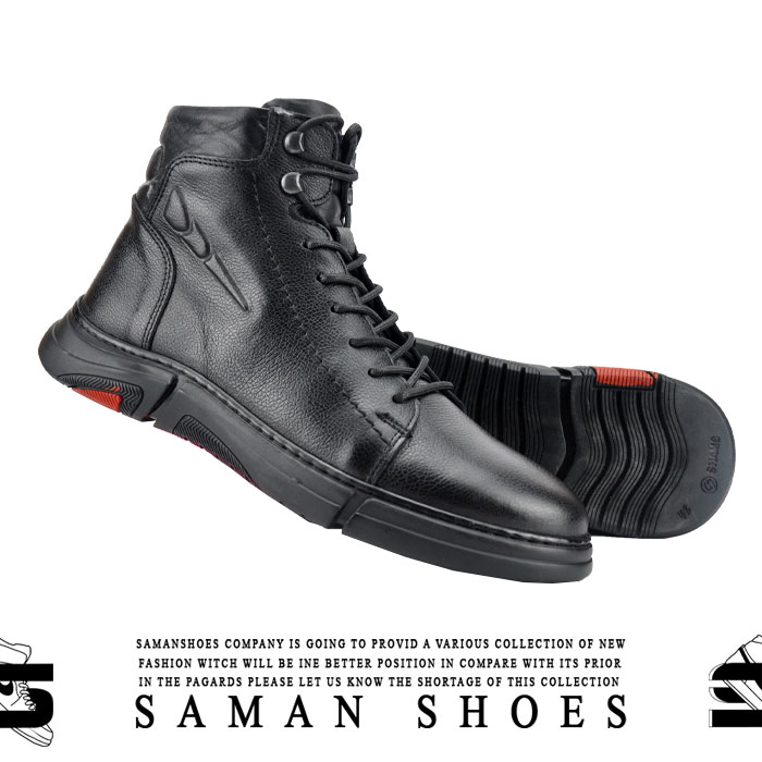 کفش و کتونی بوت مردانه سیاه مشکی شمس کد Sv59 از سامان شوزز شهر بانه