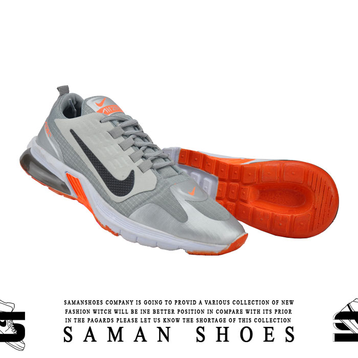 کفش و کتونی مردانه و زنانه اسپرت Nike air 28 طوسی نارنجی کد Sv63 از سامان شوزز شهر بانه