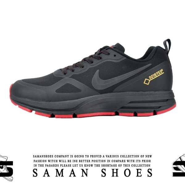 کفش و کتونی مردانه Nike Goretex مشکی سیاه زیره قرمز کد F26 از سامان شوزز کفش بانه
