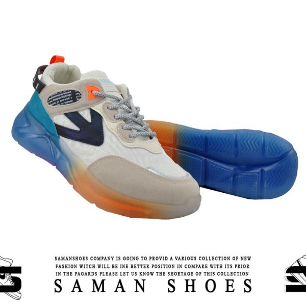 کفش و کتونی مردانه و زنانه New Design CC طسفید طوسی آبی نارنجی کد Mj22 از سامان شوزز کفش بانه