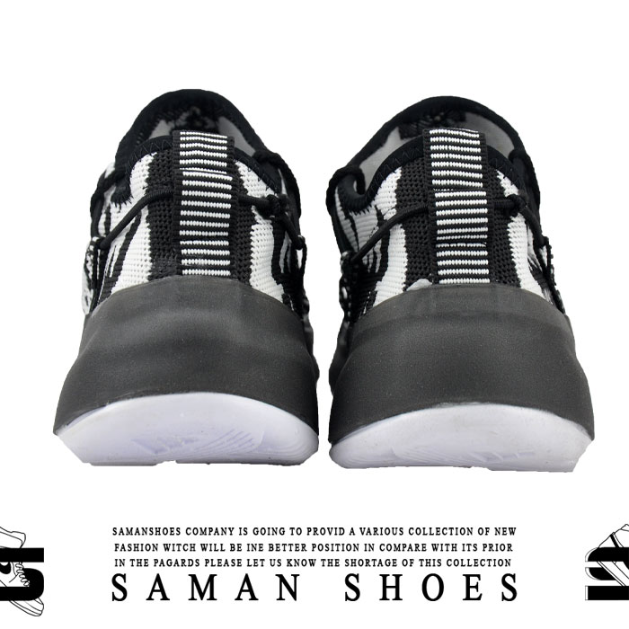 کفش و کتونی مردانه و زنانه اسپرت Adidas سفید مشکی سیاه کد Si9 از سامان شوزز کفش بانه