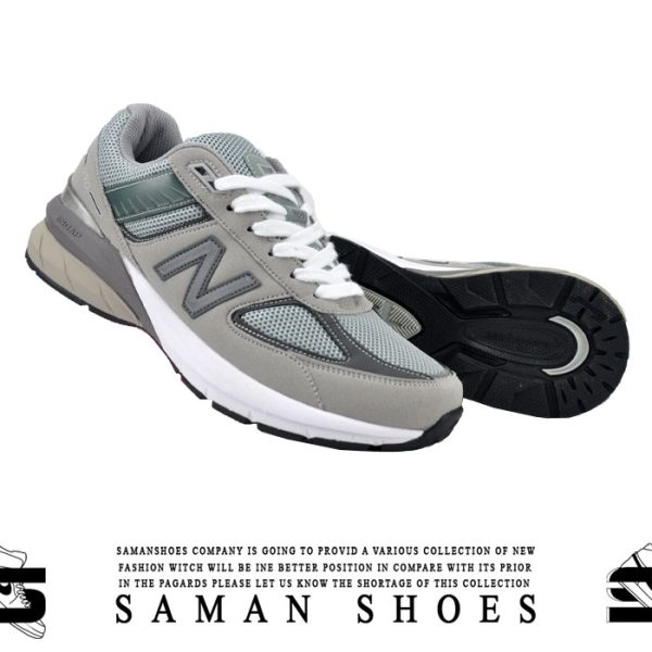 کفش و کتونی مردانه و زنانه اسپرت New Balance طوسی کد Sn45 از سامان شوزز کفش بانه