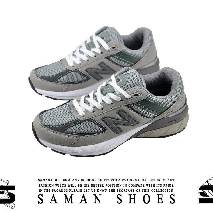 کفش و کتونی مردانه و زنانه اسپرت New Balance طوسی کد Sn45 از سامان شوزز کفش بانه
