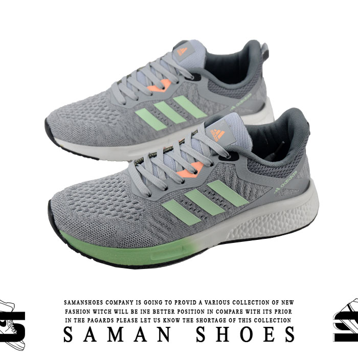 کفش و کتونی مردانه و زنانه اسپرت Adidas طوسی سبز کد Sn49 از سامان شوزز کفش بانه