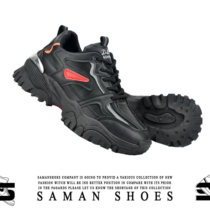 کفش و کتونی مردانه Fashion Dlite مشکی زیره سیاه کد F33 از سامان شوزز کفش بانه