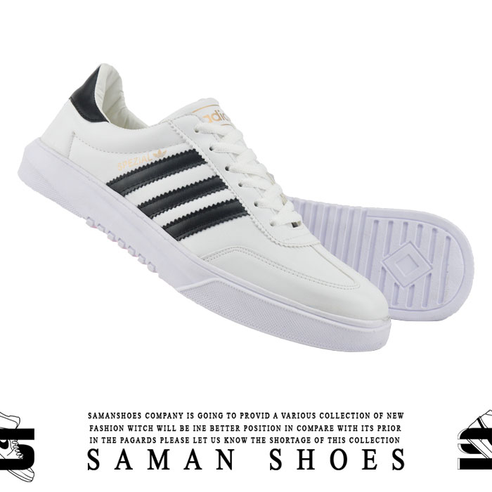 کفش و کتونی مردانه اسپرت Adidas Spezial سفید زیره سفید کد S211 از سامان شوزز کفش بانه