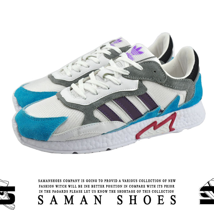 کفش و کتونی مردانه Adidas Iniki Runner طوسی زیره سفید کد S221 از سامان شوزز کفش بانه