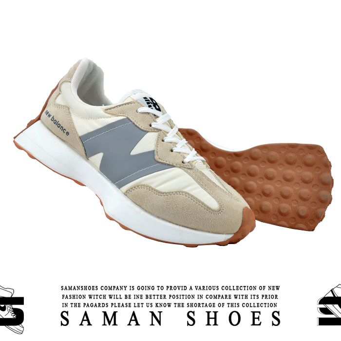 کفش و کتونی زنانه New Balance Fantasy سفید کرم زیره قهوه ای کد S303 از سامان شوزز کفش بانه