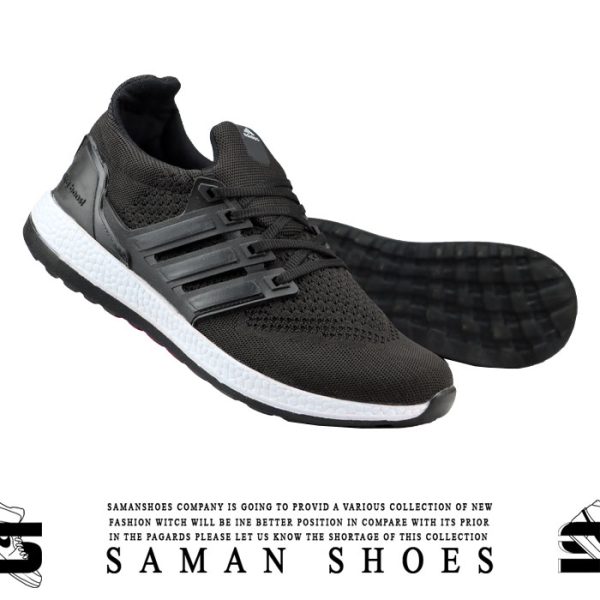 کفش و کتونی مردانه Adidas Ultra Boost سیاه زیره سفید کد S320 از سامان شوزز کفش بانه