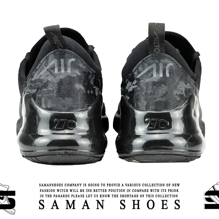 کفش و کتونی مردانه Nike Air 270 مشکی زیره سیاه کد S327 از سامان شوزز کفش بانه