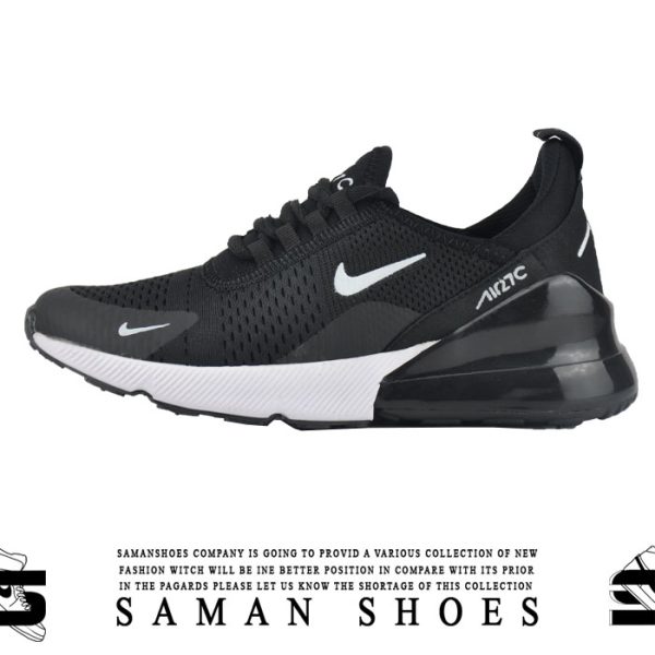 کفش و کتونی مردانه Nike Air 270 مشکی زیره سفید کد S65 از سامان شوزز کفش بانه