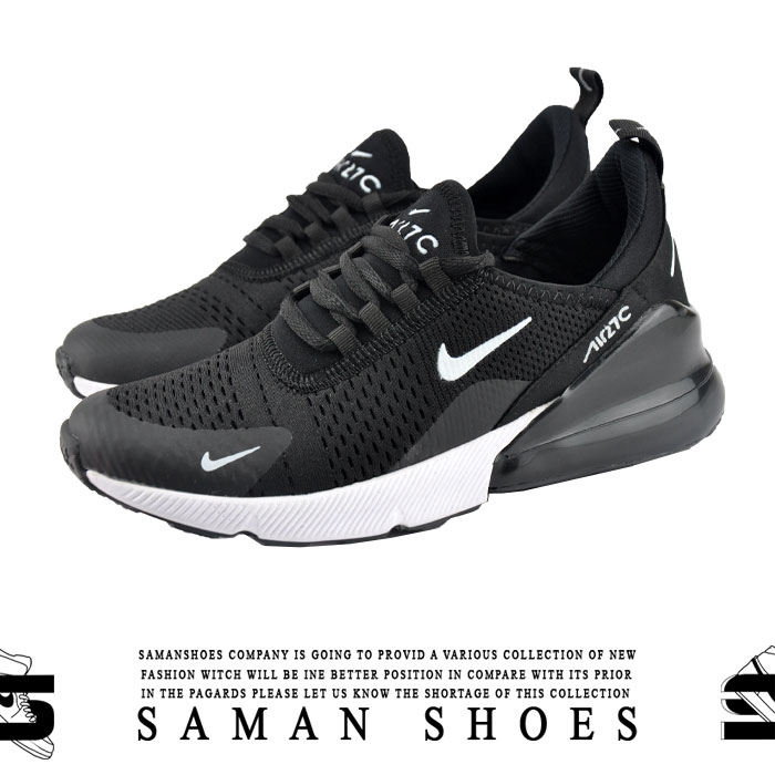 کفش و کتونی مردانه Nike Air 270 مشکی زیره سفید کد S65 از سامان شوزز کفش بانه