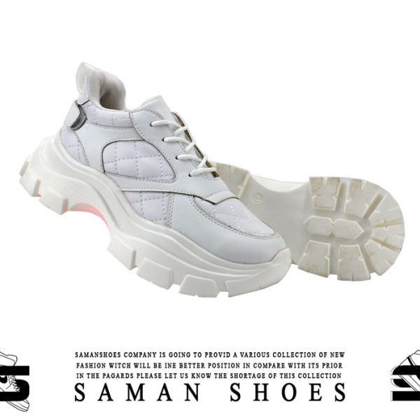 کفش و کتونی زنانه Fashion Women Bold Shoes سفید زیره سفید کد Si29 از سامان شوزز کفش بانه