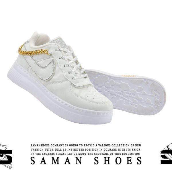 کفش و کتونی زنانه Nike Majestic سفید زیره سفید کد T16 از سامان شوزز کفش بانه