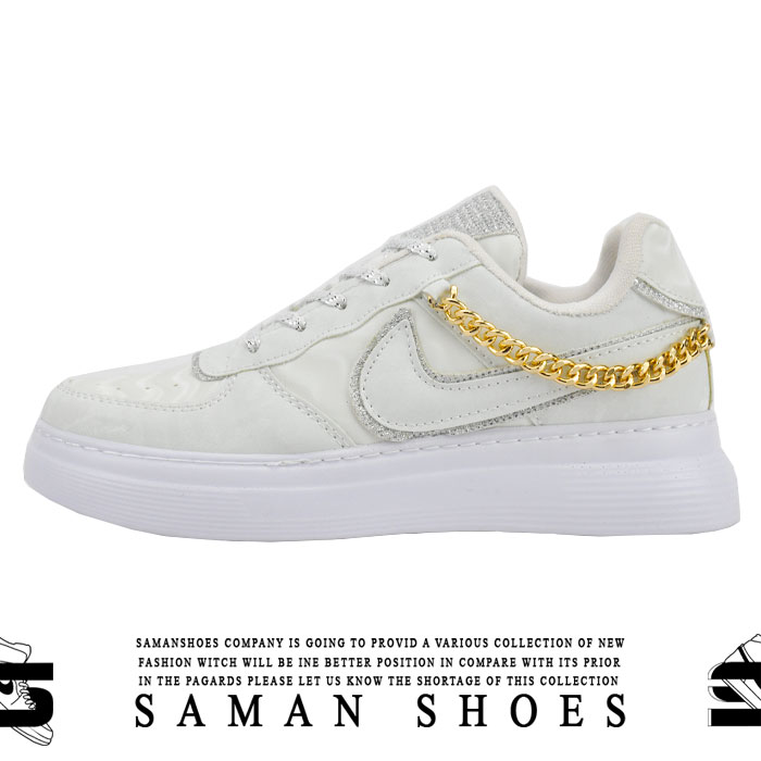 کفش و کتونی زنانه Nike Majestic سفید زیره سفید کد T16 از سامان شوزز کفش بانه