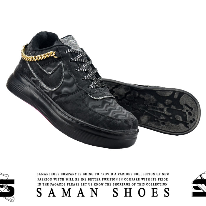 کفش و کتونی زنانه Nike Majestic سیاه زیره مشکی کد T19 از سامان شوزز کفش بانه