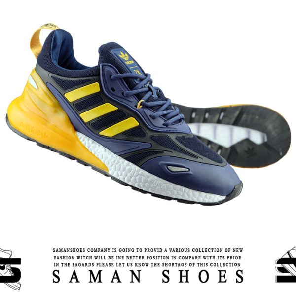 کفش و کتونی مردانه Adidas ZX Atmos سرمه ای زیره سفید کد Al1 از سامان شوزز کفش بانه