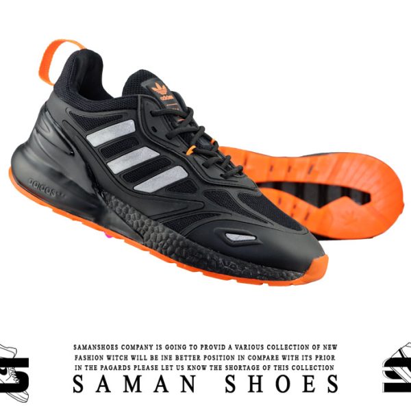 کفش و کتونی مردانه Adidas ZX Atmos مشکی زیره سفید کد Al1 از سامان شوزز کفش بانه