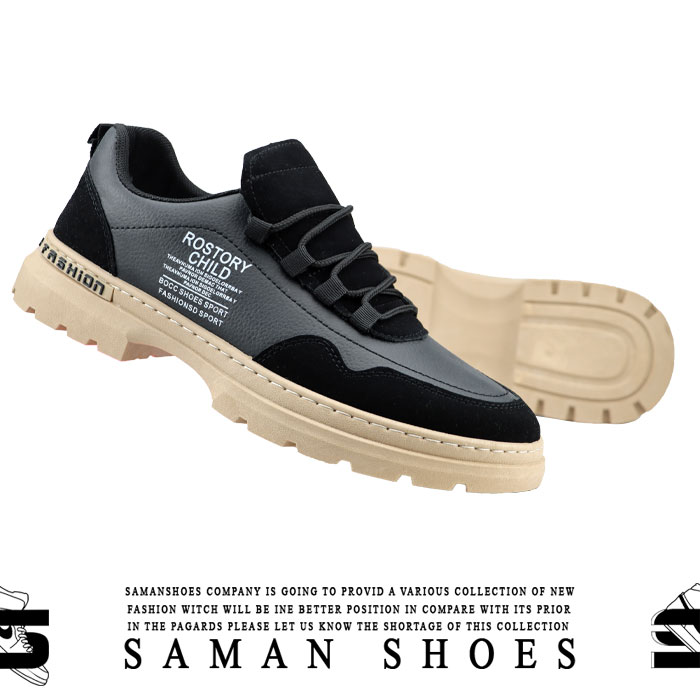 کفش و کتونی مردانه Rostory Child Fashion مشکی زیره کرم کد Mj36 از سامان شوزز کفش بانه